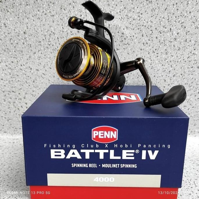 Reel Spinning PENN Battle IV 2000 3000 4000 5000 6000 8000 10000 Power Handle, Hydro Armour, 100% Or
