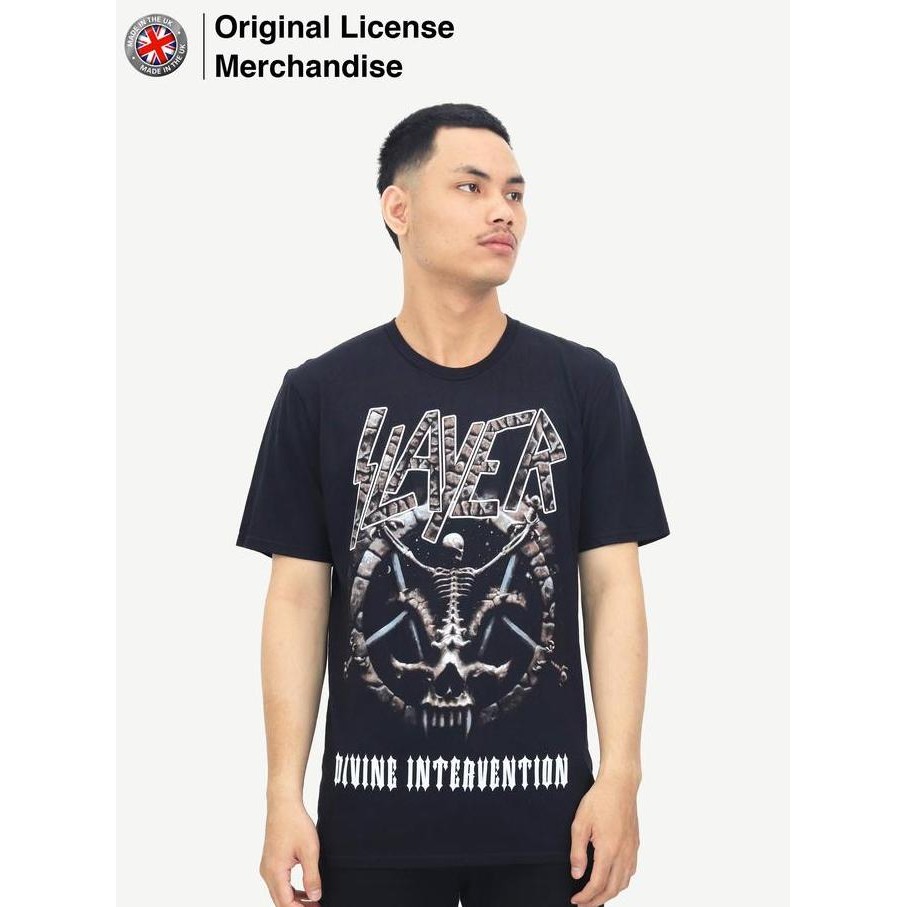 ready !!! Baju Band SLAYER Original Back Print Divine Intervention 2014 Dates