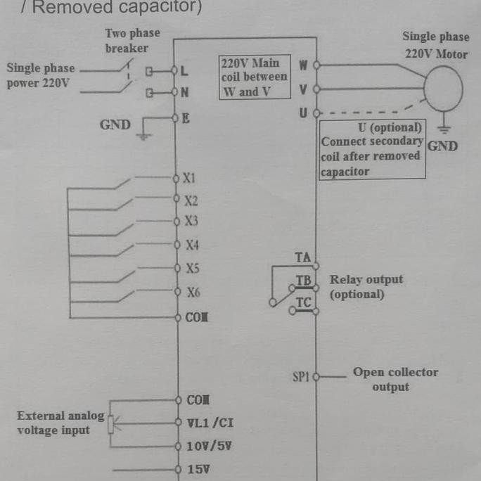 Single Phase to Single Phase VFD Motor Inverter 0.45KW /0.5HP Controller