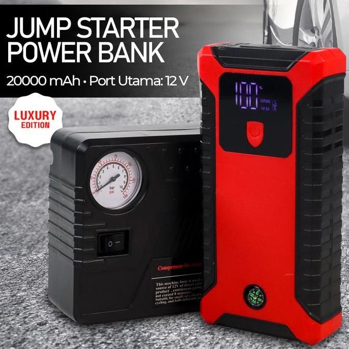 PROMO DISKON - jumper aki mobil portable jump ster 600A powerbank jump aki mobil