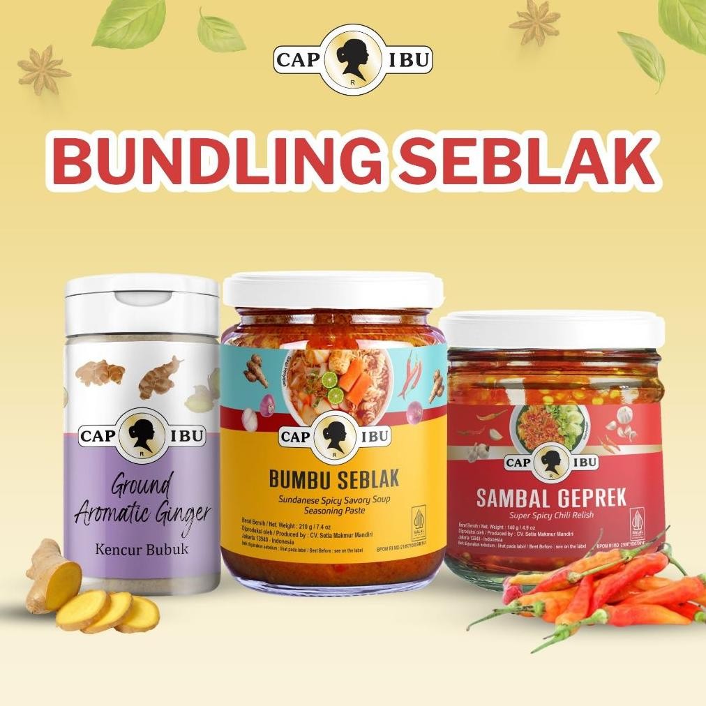 

BUNDLING SEBLAK CAP IBU Bumbu Seblak Bubuk Kencur dan Sambal Geprek
