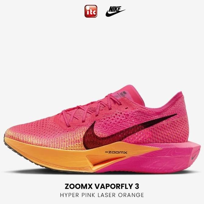 Nike ZoomX Vaporfly 3 Hyper Pink Laser Orange 100% Authentic