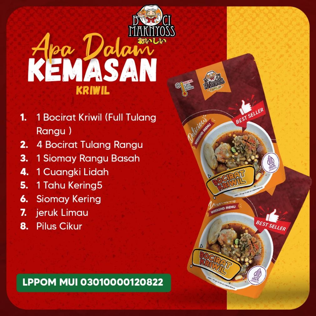 

Bundling Favorit( Bocirat Kriwil , Bocirat Beranak , Bocirat Ayam Tetelan )