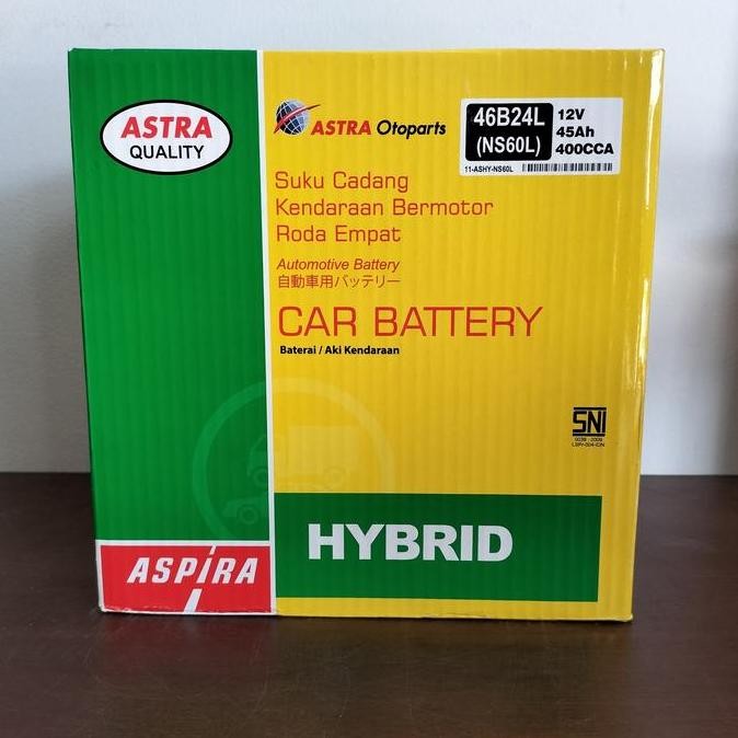 Aki Mobil Suzuki Ertiga, Aerio, XL7 NS60L / 46B24L Aspira 2v / 4ah