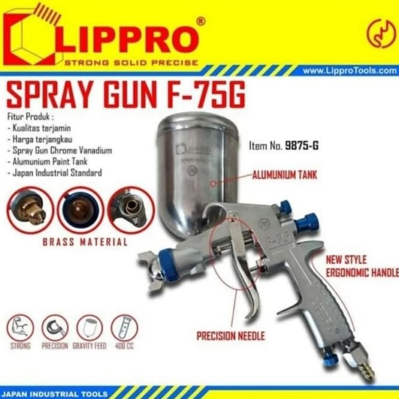 Lippro Spray Gun F75 G Spray Cat Lippro F 75G Tabung Atas