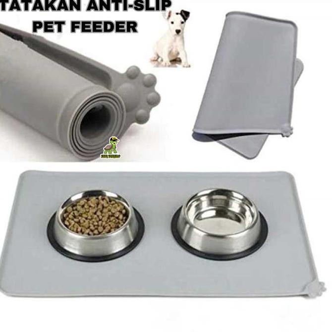 

ALAS TEMPAT MAKAN ANJING KUCING ANTI-SLIP WATERPROOF SILICON FOOD MAT MH