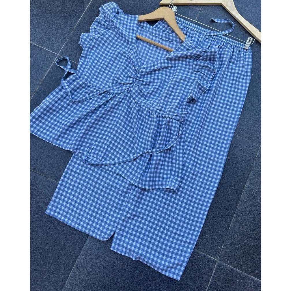 Special Promo Aq-54 Set Wanita Model Dada Kerut Bahan Rayon Atasan Baju And Celana Hemat