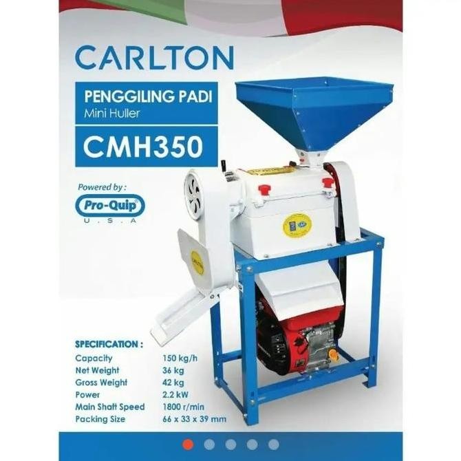 =====] PENGGILING SELEP PADI MINI CARLTON plus mesin GX200 / gilingan padi