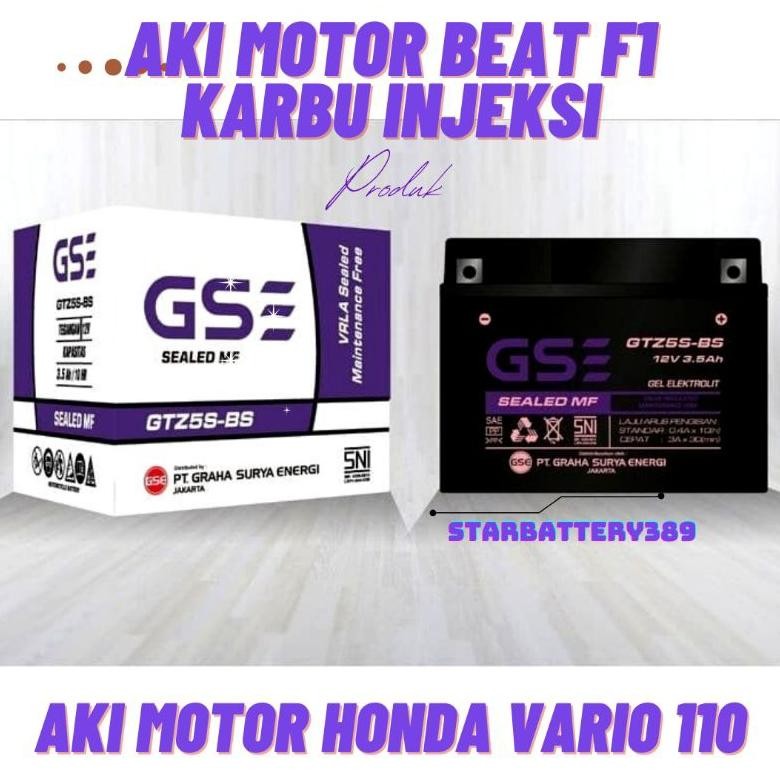 Terlaris Aki Motor Mioj + Mioz + Mio M3 125 +Mio Gt Gtz5S Aki Kering Mf Terlaris