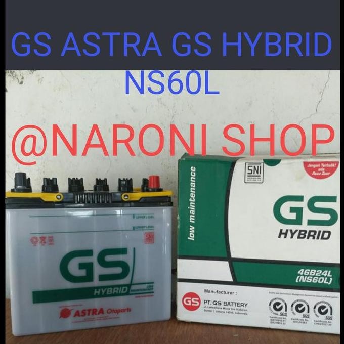 TERLARIS - Aki Mobil Ertiga Evalia Grand Livina GS Astra Hybrid NS60L aki basah