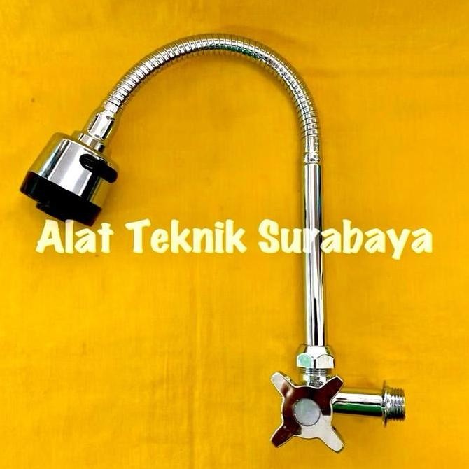 TERBARU - KRAN ANGSA ELEAF / FLEXIBEL SINK STAINLESS STEEL CUCI PIRING KERAN TEMBOK DAPUR WASTAFEL F