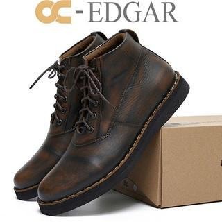SS OC Edgar Shoes Odoncibaduyut Sneakers Boots Hitam Brown Pria Black