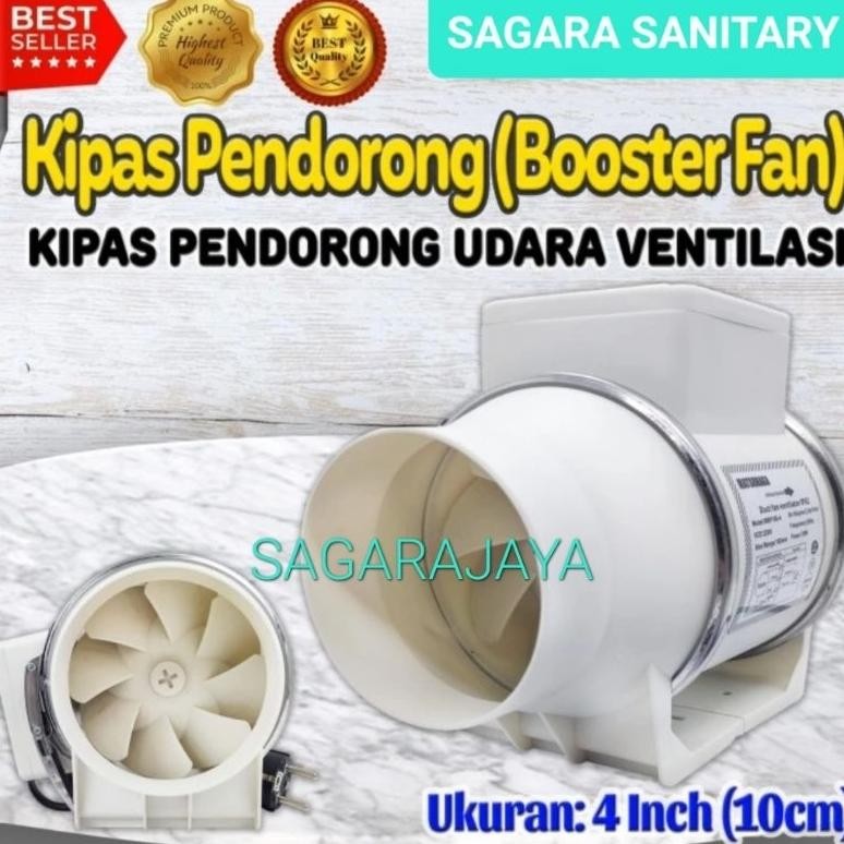 Inline duct booster fan 4 in, blower penghisap asap dapur 4 inchi / exhaust fan