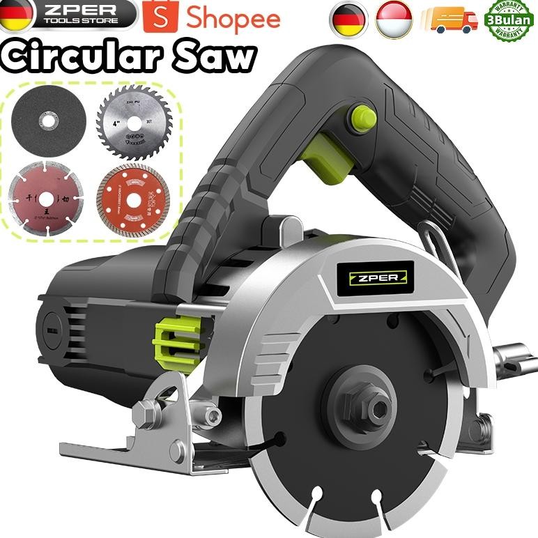ZPER 2000W Circular Saw Modern Mesin Potong Kayu Dudukan Gerinda Tangan Gergaji Mesin Pemotong Kayu