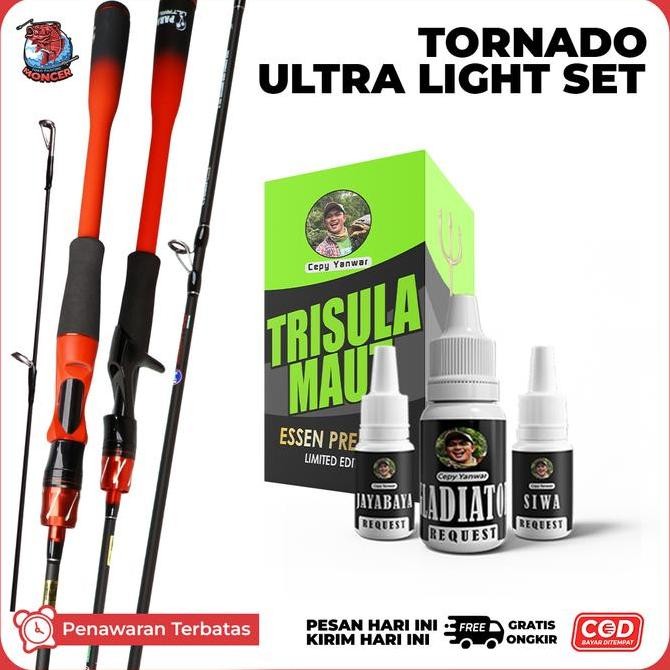 Tornado Paradise UL Set Special  | UL BC atau Spinning + Essen Trisula Maut - Tornado Ultra Light Se