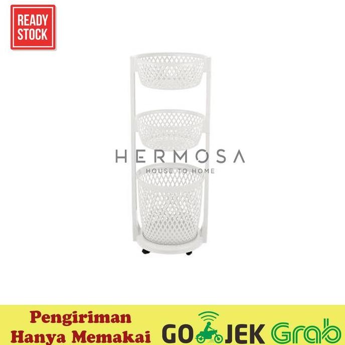 TERLARIS ROVEGA Rak Pakaian / Basket Laundry Baju Serbaguna Susun 3 RLB 350