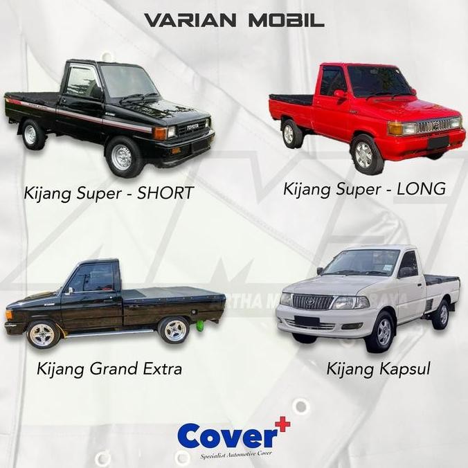 Cover Terpal Tutup Bak Mobil Pickup Kijang Super Grand Kapsul Short Long