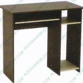 Meja komputer laptop kantor tinggi coklat kayu hitam murah indonesia