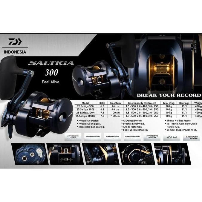REEL OH DAIWA 25 SALTIGA 300 CO