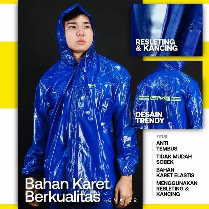 Jas Hujan GMA 2/Jas Hujan Karet GMA Rubber GMA/Mantel Hujan GMA Versi