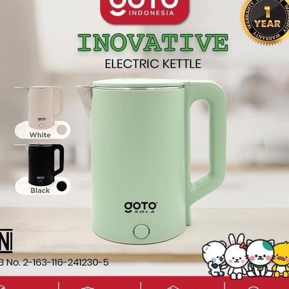 Goto Sola Electric Kettle Teko Listrik Pemanas Air Stainless Steel