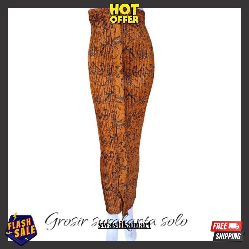 Rok Plisket Batik Motif Wahyu Tumurun / Rok Plisket Batik Wiru Terlaris