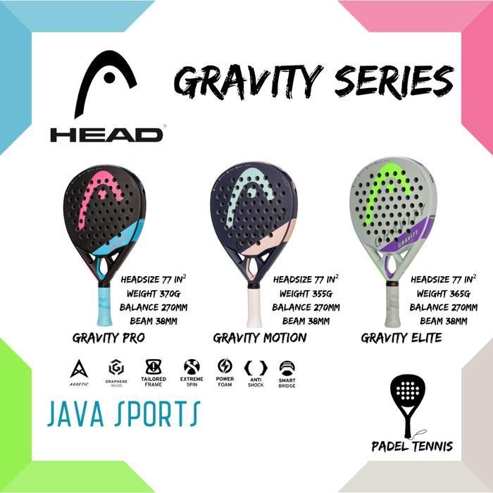 FS Raket Padel Tenis Head Gravity Series Pro Motion Elite Racket Original