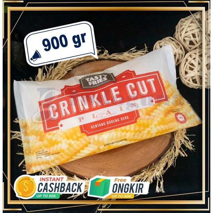 

LS Tasty Fries Crinkle Cut Plain / kentang beku
