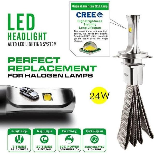 Bohlam Led H4 H8 H11 H16 H27 880 881 9012 HIR2 CREE XHP50