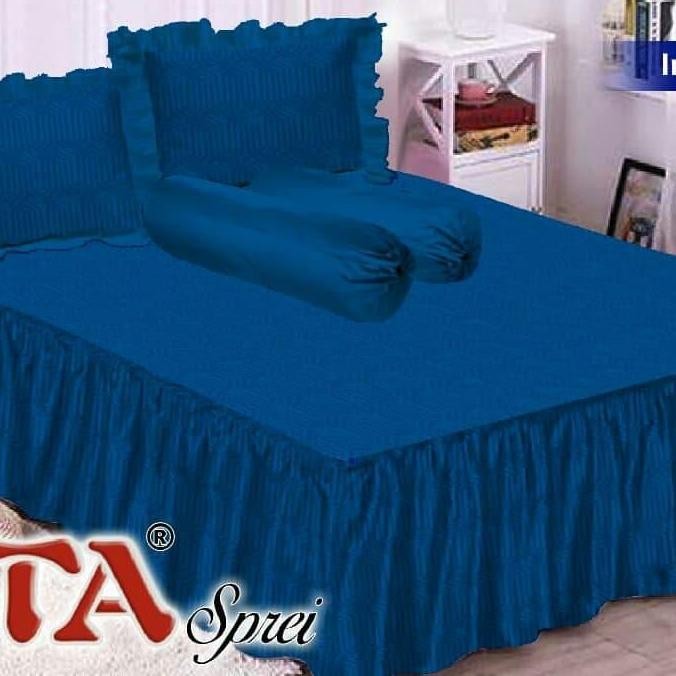 BEBAS ONGKIR - Sprei King Rumbai Fata Imperial Blue 80x200cm