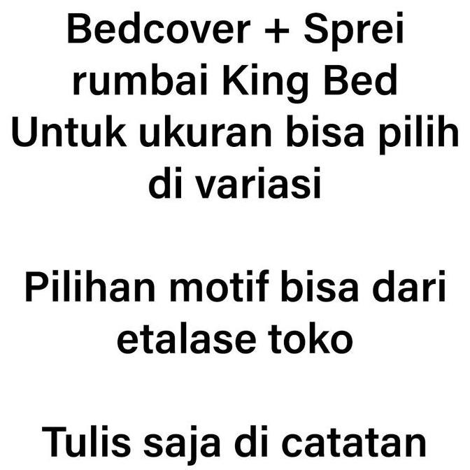 Sierra - Bedcover dan Sprei rumbai Double - Custom motif