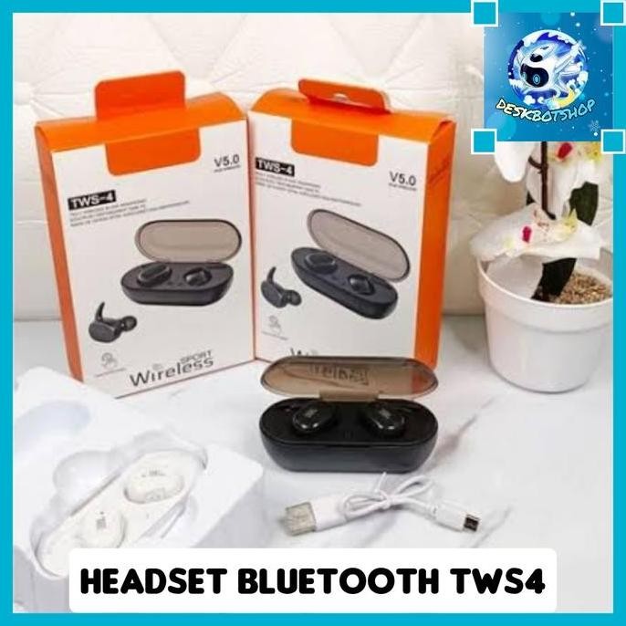 Headset Bluetooth Jbl Tws4 By Harman Original Earphone Handsfree V5.0