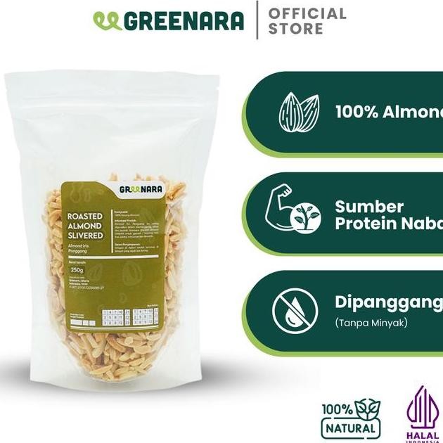 

Kacang Almond Cacah Panggang 250Gr Roasted Almond Sred