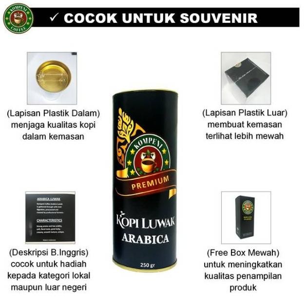 

Ready!! Kopi Luwak Arabika 250gr - Kompeni Coffee