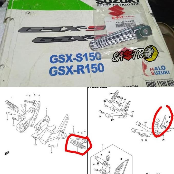 Promo jalu dudukan footstep kiri belakang SUZUKI GSX BANDIT LETS HAYATE ORI COD