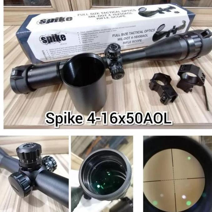 teropong jarak jauh teleskop SPIKE 4-16x50 AOL tahan getar anti air