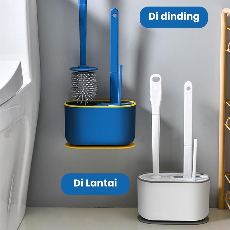 Dejavu Sikat Toilet Silikon 3 In 1 Sikat Fleksibel Wc Sikat Pembersih Kamar Mandi Silicone Hrd316
