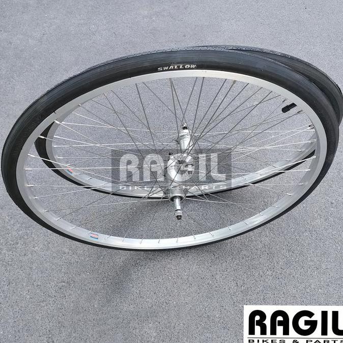 WHEELSET SEPEDA 27 X 1 1/4 BALAP JADUL BAN LUAR DALAM HUB FREEHUB RODA ORIGINAL DAN TERPERCAYA