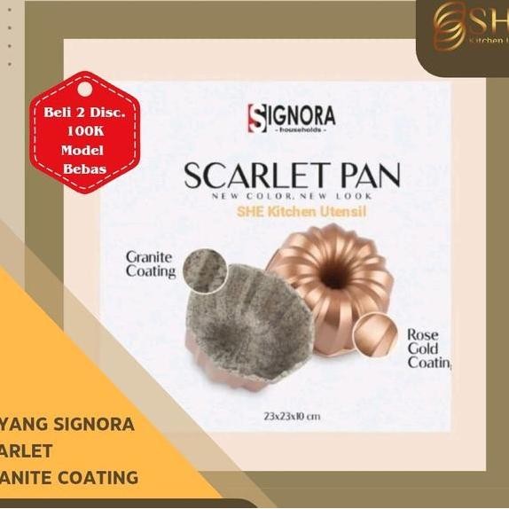 

Loyang Snora Scarlet Pan Loyang Marmer Cake Cetakan Pudding