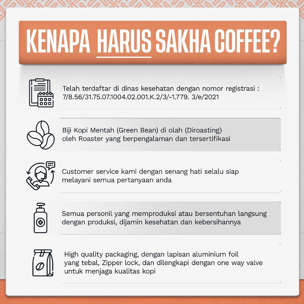 

Ready!! Biji Kopi Bubuk Fine Robusta Gayo Aceh Sumatra Espresso Coffee Roast Bean Coffe Sakha Roastery 500gr