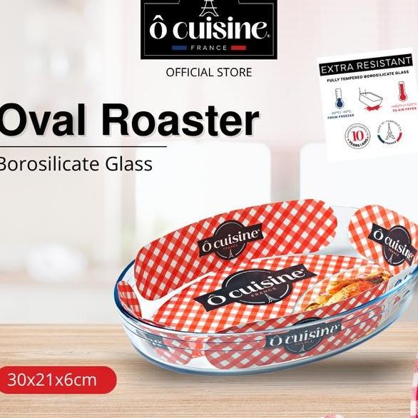 

Loyang Kaca Ocuisine Oval Roaster 30X21Cm