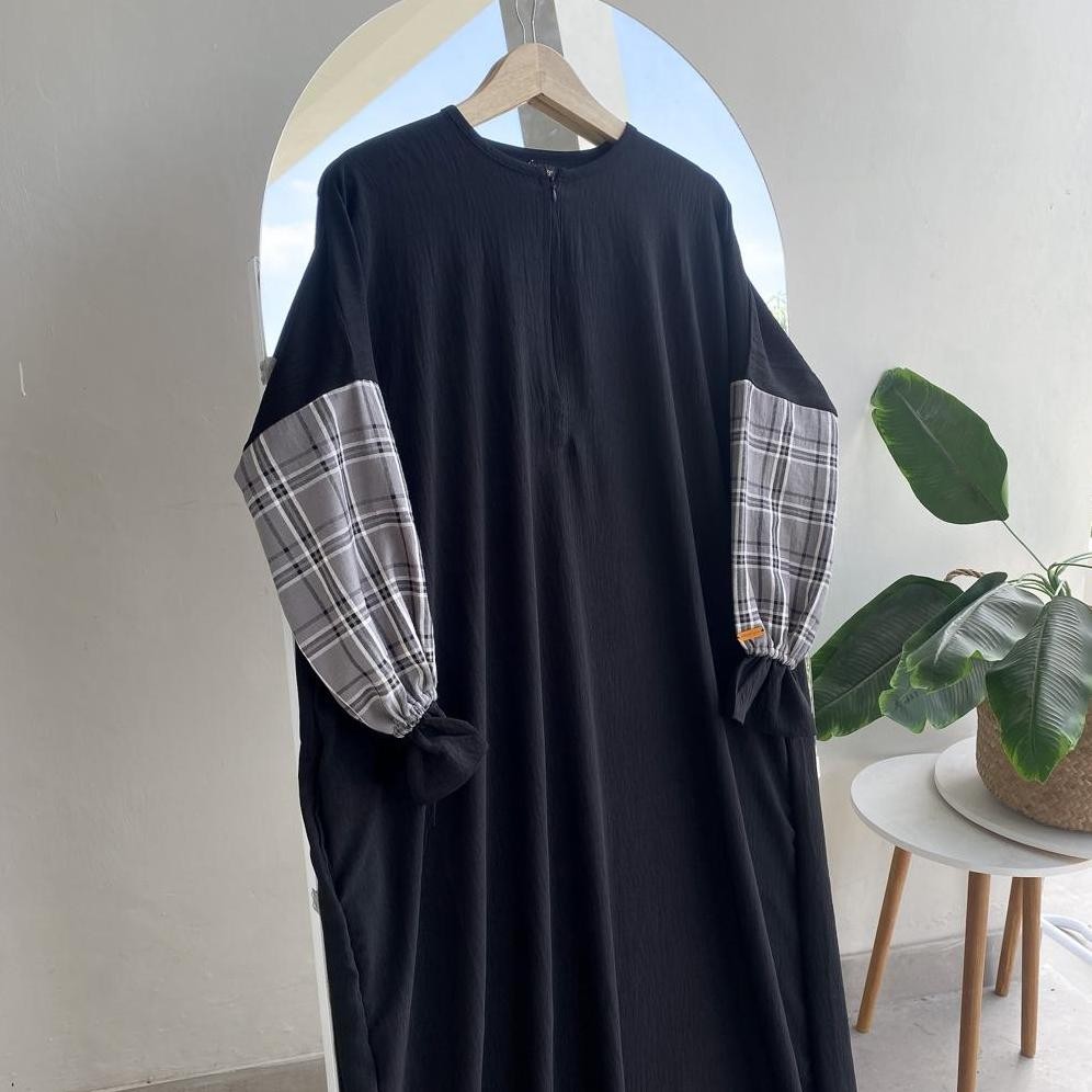 Ct_C1077 Tsurayya - One Set Marwa (Abaya+Bergo Free Cadar) Abaya Set Hijab Cadar Un-1