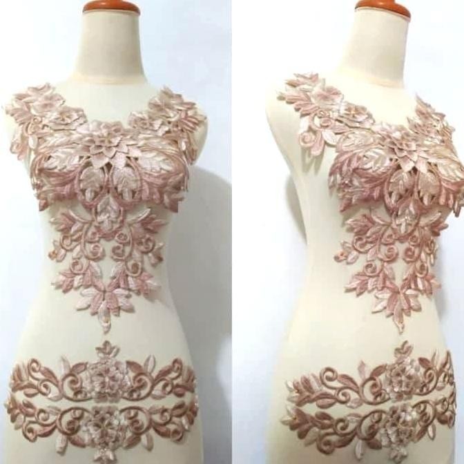 

;&;&;&;&] Renda Bordir Motif Borju Set Coklat Muda