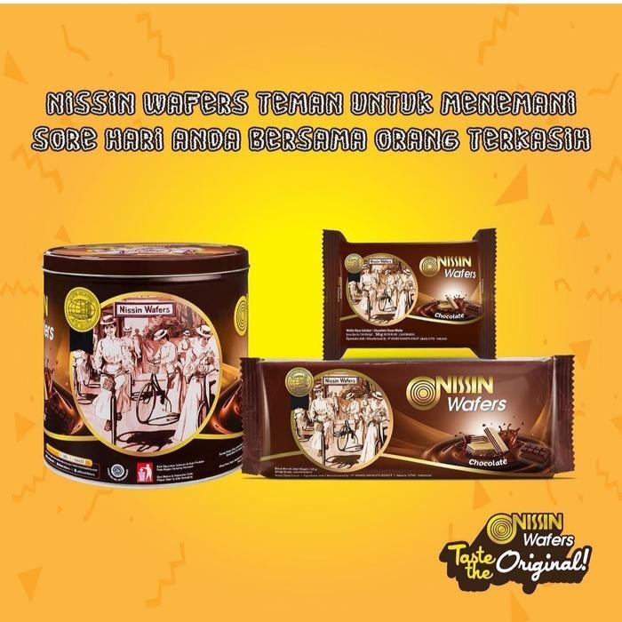 

STID Wafer NISSIN CHOCOLATE Kaleng 570g/Nissin Kaleng 267g/Wafer Kaleng 180