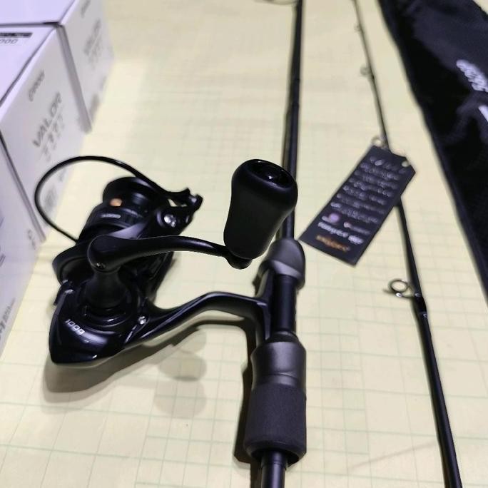 Pancing satu set full black joran blood sable reel iroly valor