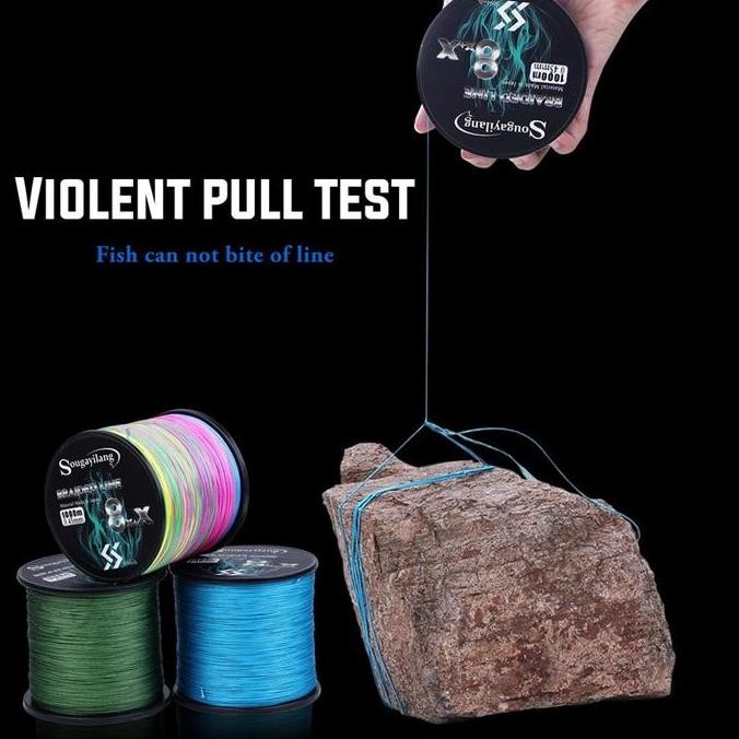 Sougayilang Senar Pancing Pe 300M 500M 1000M 9X Strands Braid Fishing Line Pe Fishing Line Strong Ab