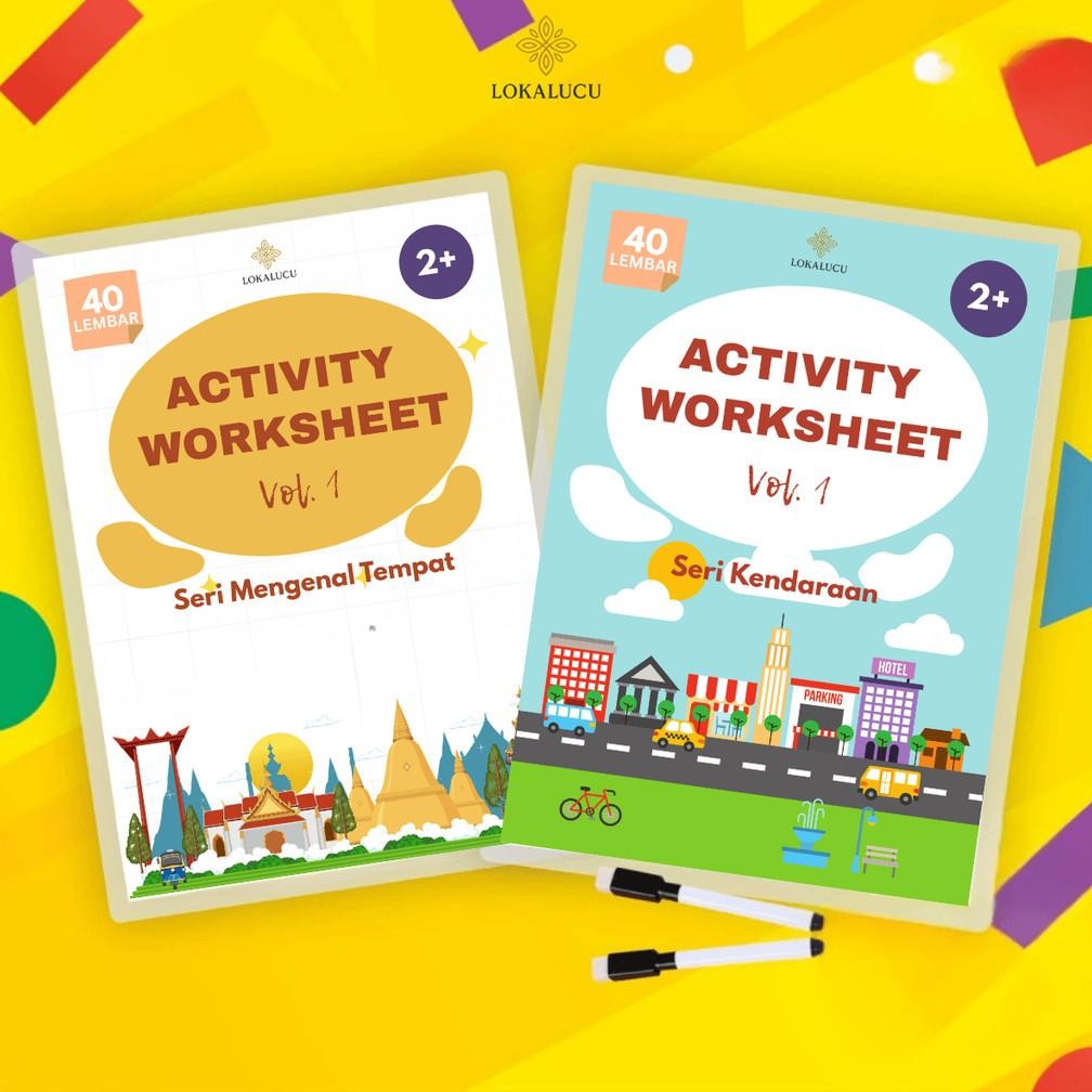 

Anak Belajar Seru dengan Buku Mewarnai & Worksheet A4 HVS Tebal Tema Kendaraan dan Tempat Ready stock