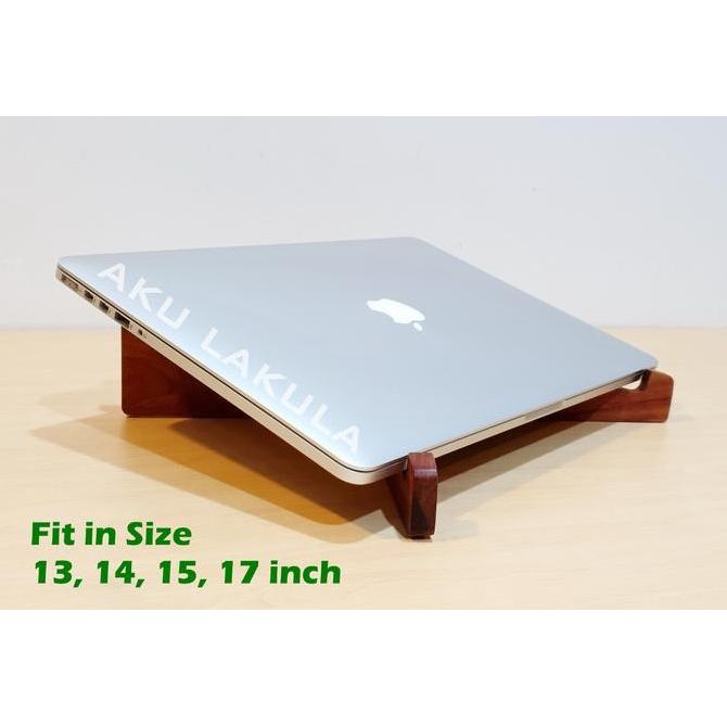 Dudukan Laptop Kayu / Tatakan Laptop Stand / Alas Laptop - [Risex]