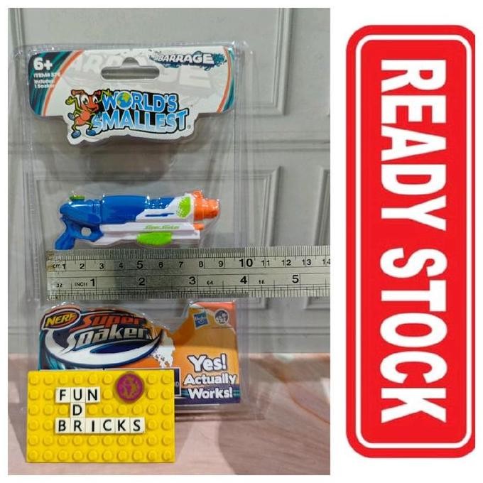 World's Smallest NERF Super Soaker Barrage Pistol Air Miniatur