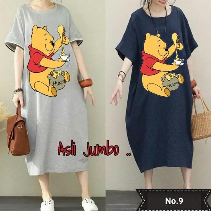 OBRAL  Long Tunik Jumbo Baju Daster Kaos Tunik Big Size Blouse 3L